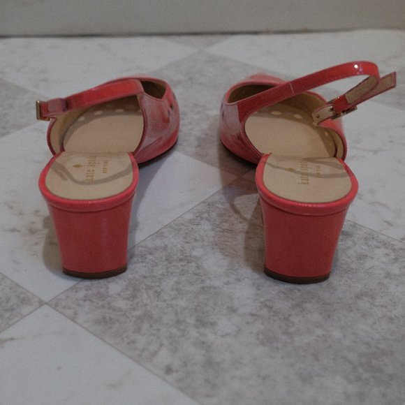 { Kate Spade Heels } Chunky Kitten Slingback Pink Heels - Picture 6 of 12